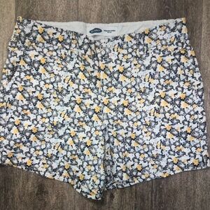 Old Navy Floral Women's Shorts - Yellow and Black